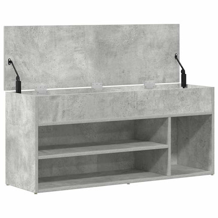 Skobänk betonggrå 102x30,5x45 cm konstruerat trä