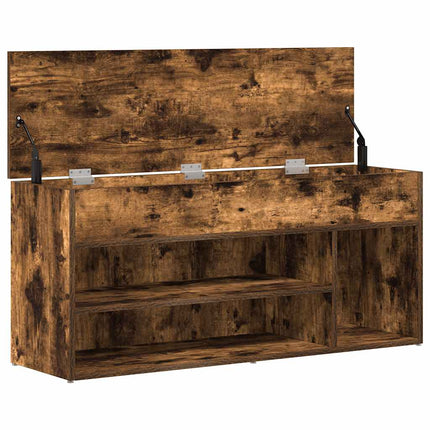 Skobänk rökt ek 102x30,5x45 cm konstruerat trä