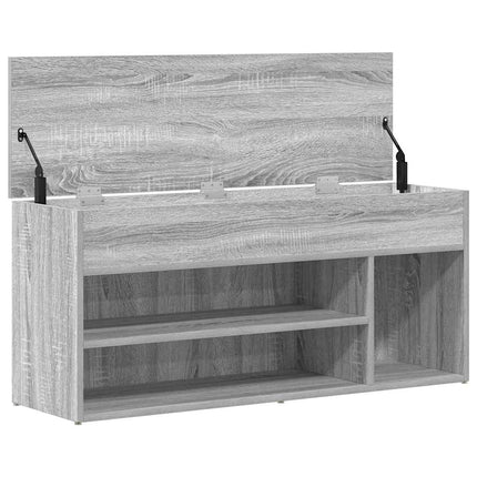 Skobänk grå sonoma 102x30,5x45 cm konstruerat trä