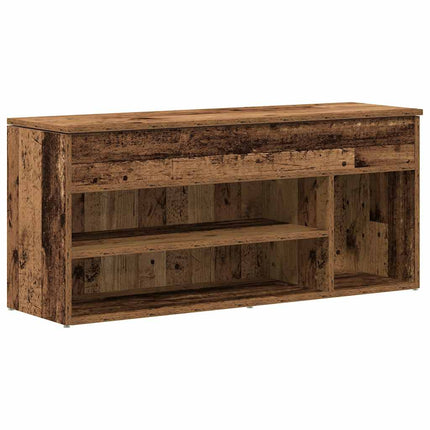Skobänk gammalt trä 102x30,5x45 cm konstruerat trä