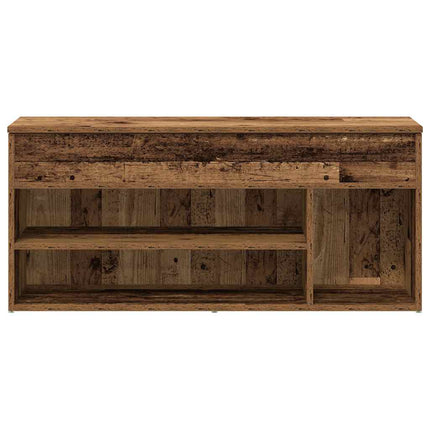 Skobänk gammalt trä 102x30,5x45 cm konstruerat trä