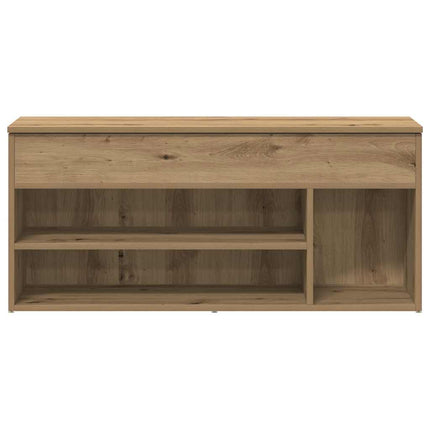 Skobänk hantverksmässig ek 102x30,5x45 cm konstruerat trä