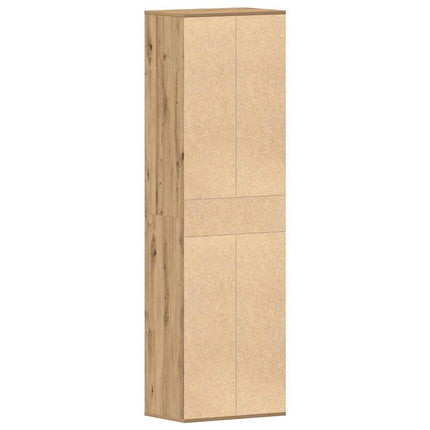 Skoskåp hantverksmässig ek 54x34x183 cm konstruerat trä