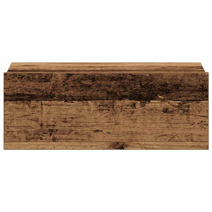 Svävande sängbord gammalt trä 40x32x15 cm konstruerat trä