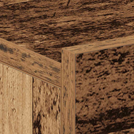 Svävande sängbord 2 st gammalt trä 40x32x15 cm konstruerat trä