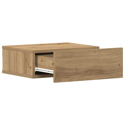 Svävande sängbord artisan ek 40x32x15 cm konstruerat trä