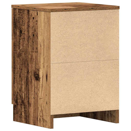 Sängbord gammalt trä 38x35x55 cm konstruerat trä