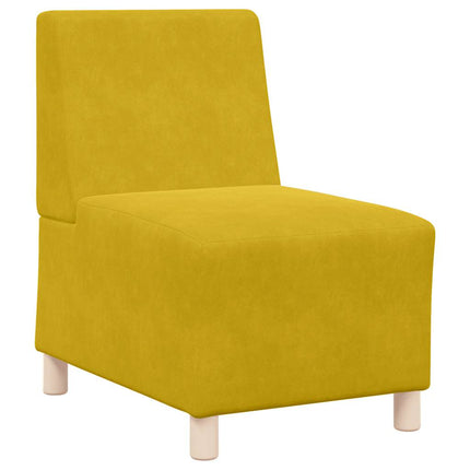 Soffstol utan armstöd gul 55 cm sammet