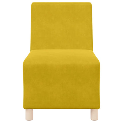 Soffstol utan armstöd gul 55 cm sammet