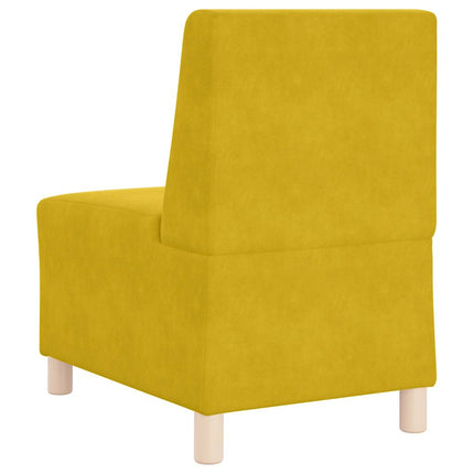Soffstol utan armstöd gul 55 cm sammet