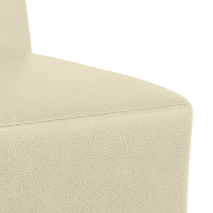 Modulsofa utan armstöd Kräm 55 x 74 x 82 cm Konstläder