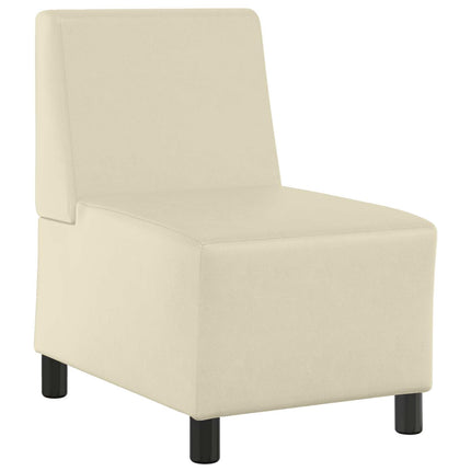 Modulsofa utan armstöd Kräm 55 x 74 x 82 cm Konstläder