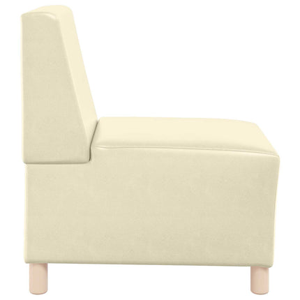 Modulsofa utan armstöd Kräm 55 x 74 x 82 cm Konstläder
