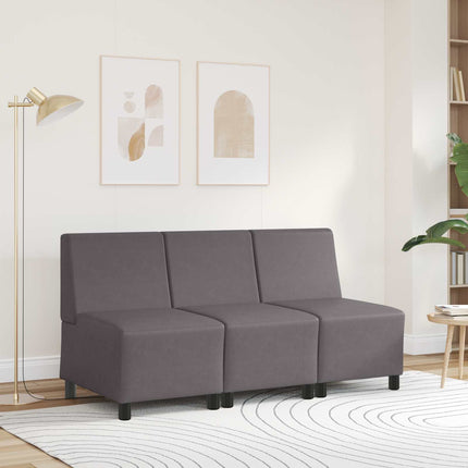 Modulsofa utan armstöd Grå 55 x 74 x 82 cm Konstläder