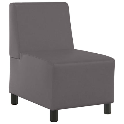 Modulsofa utan armstöd Grå 55 x 74 x 82 cm Konstläder