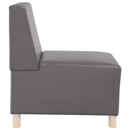Modulsofa utan armstöd Grå 55 x 74 x 82 cm Konstläder