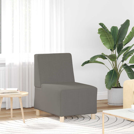 Modulsofa utan armstöd Ljusgrå 55 x 74 x 82 cm Kordread tyg