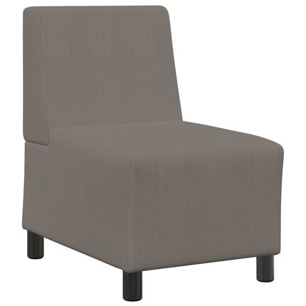 Modulsofa utan armstöd Ljusgrå 55 x 74 x 82 cm Kordread tyg