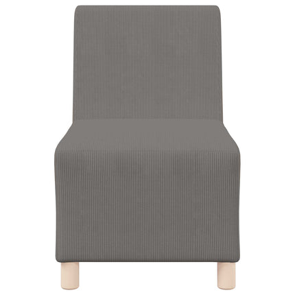 Modulsofa utan armstöd Ljusgrå 55 x 74 x 82 cm Kordread tyg