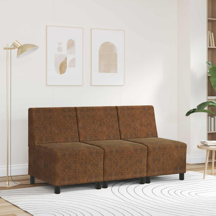 Modulsofa utan armstöd Brun 55 x 74 x 82 cm Faux Mockaläder