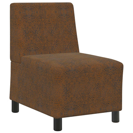 Modulsofa utan armstöd Brun 55 x 74 x 82 cm Faux Mockaläder