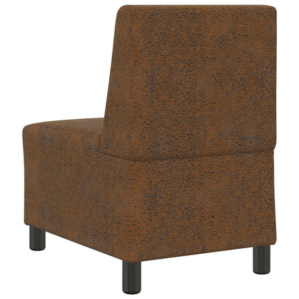 Modulsofa utan armstöd Brun 55 x 74 x 82 cm Faux Mockaläder