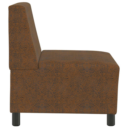 Modulsofa utan armstöd Brun 55 x 74 x 82 cm Faux Mockaläder