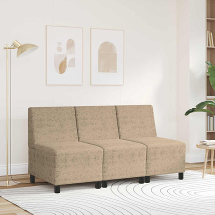 Modulsofa utan armstöd Ljusgrå 55 x 74 x 82 cm Faux Mockaläder