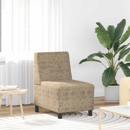 Modulsofa utan armstöd Ljusgrå 55 x 74 x 82 cm Faux Mockaläder