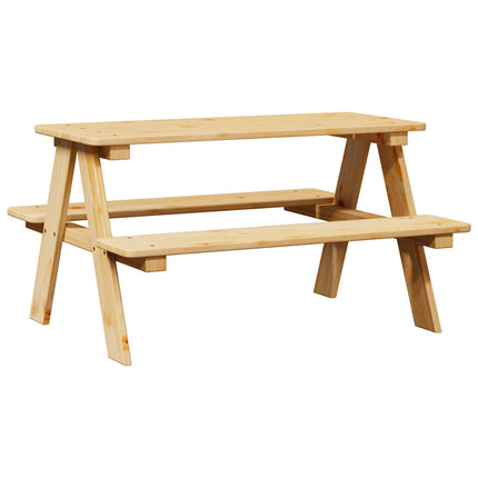 Barnbord med bänkar "IRUN" 90x79,5x50 cm massivt trä