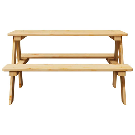 Barnbord med bänkar "IRUN" 90x79,5x50 cm massivt trä