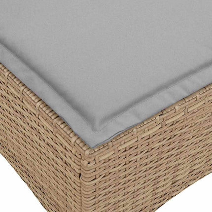 Soffgrupp för trädgården 3 delar med dynor L-formad beige