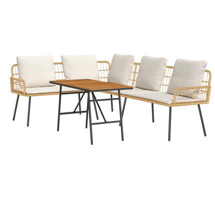 Trädgårdsoffset 2 st Beige konstrotting