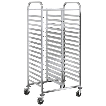 Brickvagn med 32 GN-behållare 75x55x162,5 cm rostfritt stål