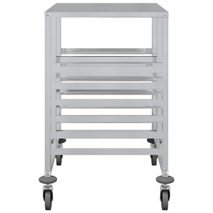 Brickvagn med 12 GN-behållare 75x55x87 cm rostfritt stål