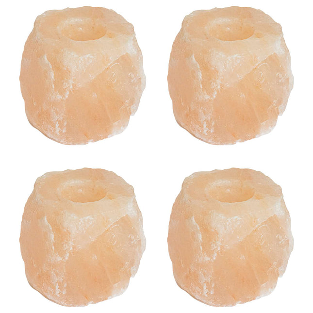 Saltsten Ljuslyktor 4 st Rosa Bergsalt