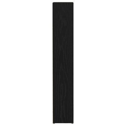CD-skåp 2 st, svart ek 21x16x93,5 cm konstruerat trä