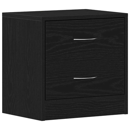 Sängbord svart ek 40x30x40 cm konstruerat trä