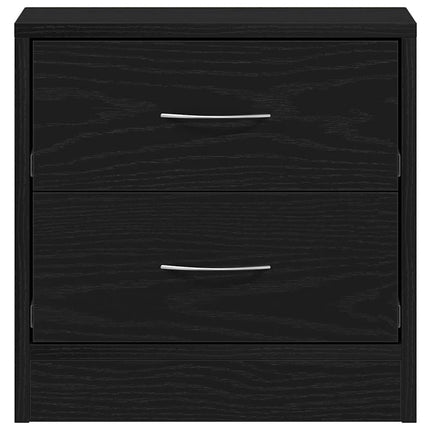 Sängbord svart ek 40x30x40 cm konstruerat trä