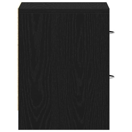 Sängbord svart ek 40x30x40 cm konstruerat trä