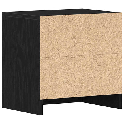 Sängbord svart ek 40x30x40 cm konstruerat trä
