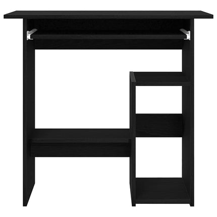 Skrivbord svart ek 80x45x74 cm konstruerat trä