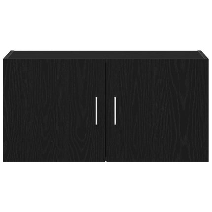 Väggskåp svart ek 80x39x40 cm konstruerat trä