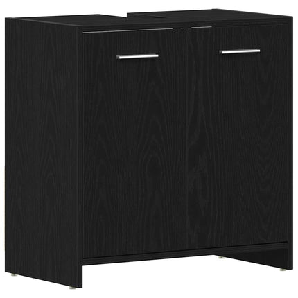 Tvättställsskåp svart ek 60x33x60 cm konstruerat trä