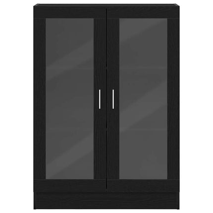 Bokhylla svart ek 82,5x30,5x115 cm konstruerat trä