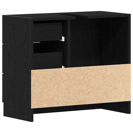 Diskbänksskåp svart ek 63x30x54 cm konstruerat trä