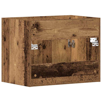 Handfatsskåp åldrat trä 60x38,5x46 cm konstruerat trä