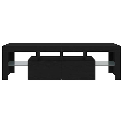 Tv-Bänk Med Led-Lampor 140X36,5X40 Cm Konstruerat Trä