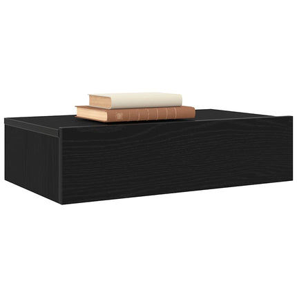 TV-skåp med LED-lampor svart ek 60x35x15,5 cm