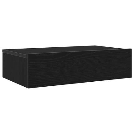 TV-skåp med LED-lampor svart ek 60x35x15,5 cm